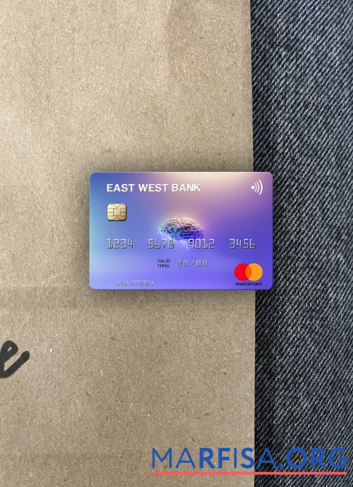 Printable USA East West Bank mastercard photolook front sample